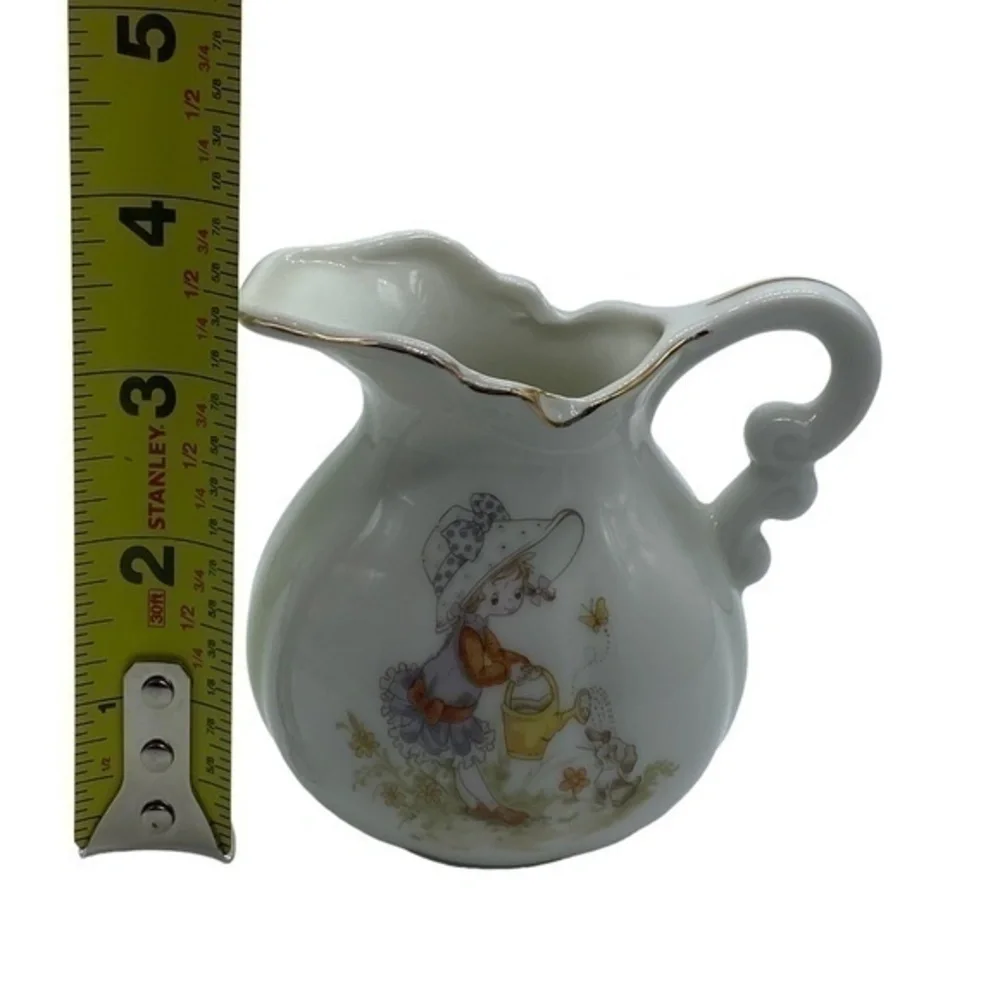 Vintage Holly Hobbie Porcelain Pitcher Creamer Made in Japan